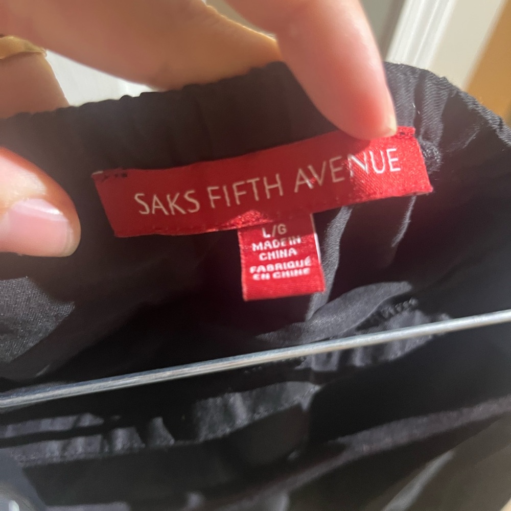 Saks Fifth Avenue Black Y2K Vintage Mini Skirt with Front Tie - Picture 3 of 8